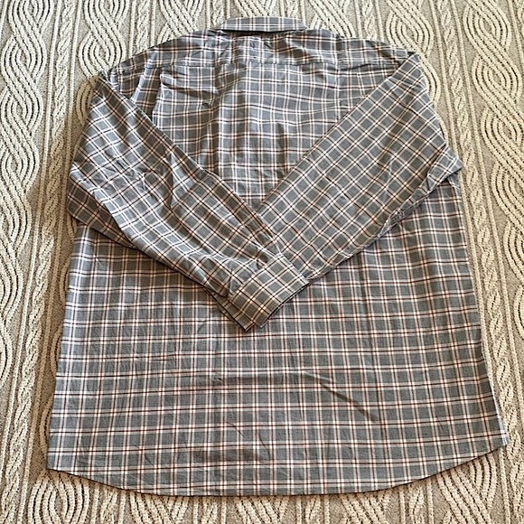 Black White And Red Button Down Shirt 17.5 34-35 - Picture 2 of 6